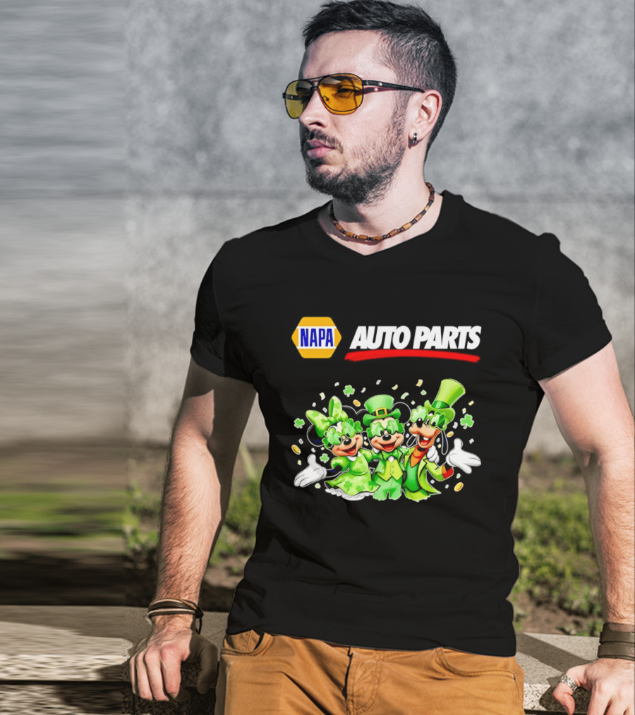 NAPA Auto Parts Mickey Mouse St Patrick's Day T-Shirt