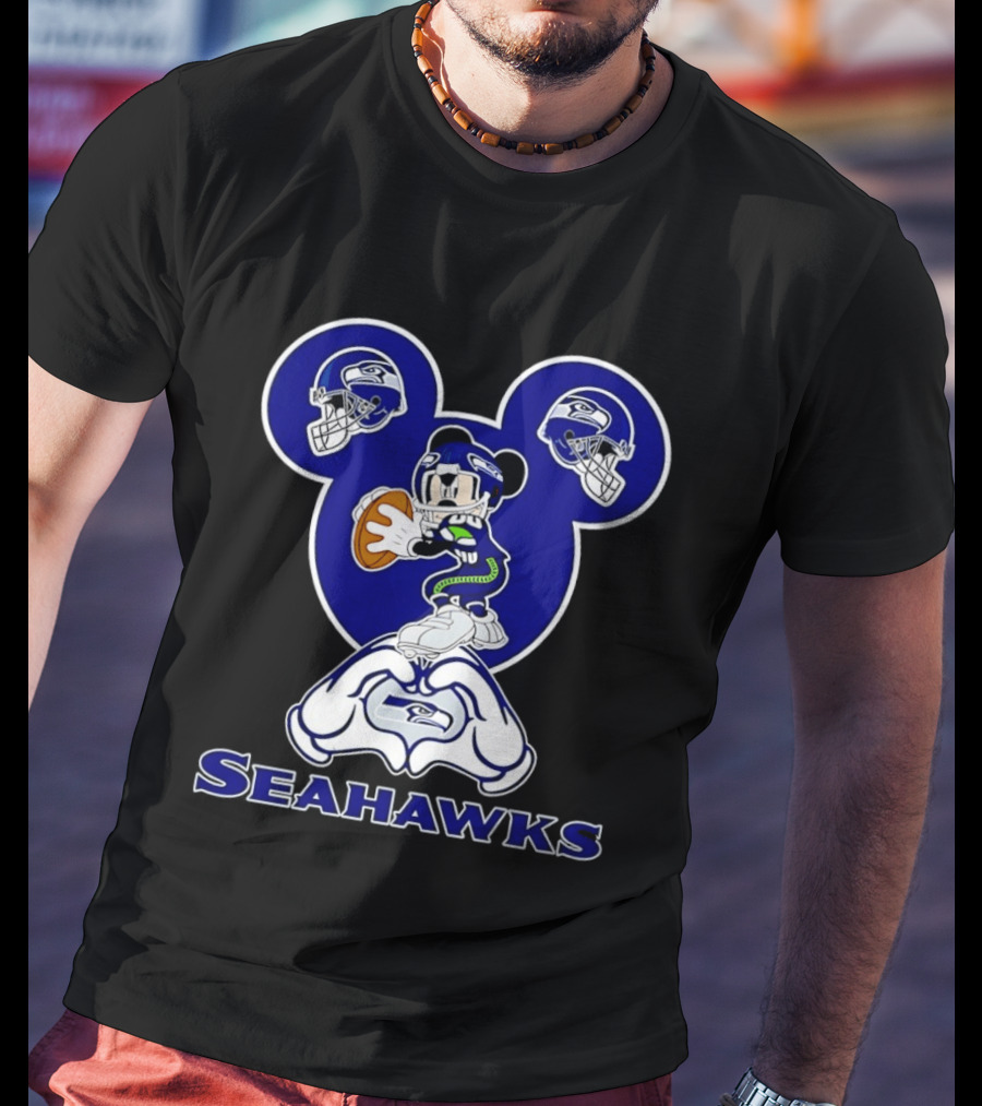 Mickey Mouse Seattle Seahawks Football Fanatic Collection T-Shirt