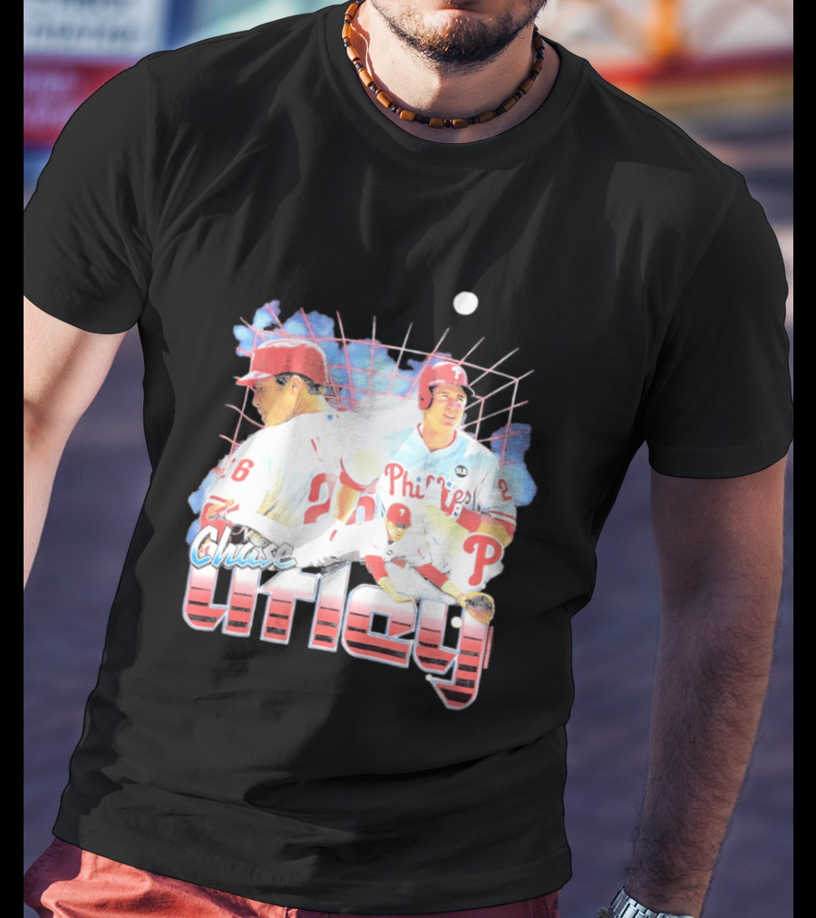Chase Utley Philadelphia Phillies Baseball Icon 26 T-Shirt