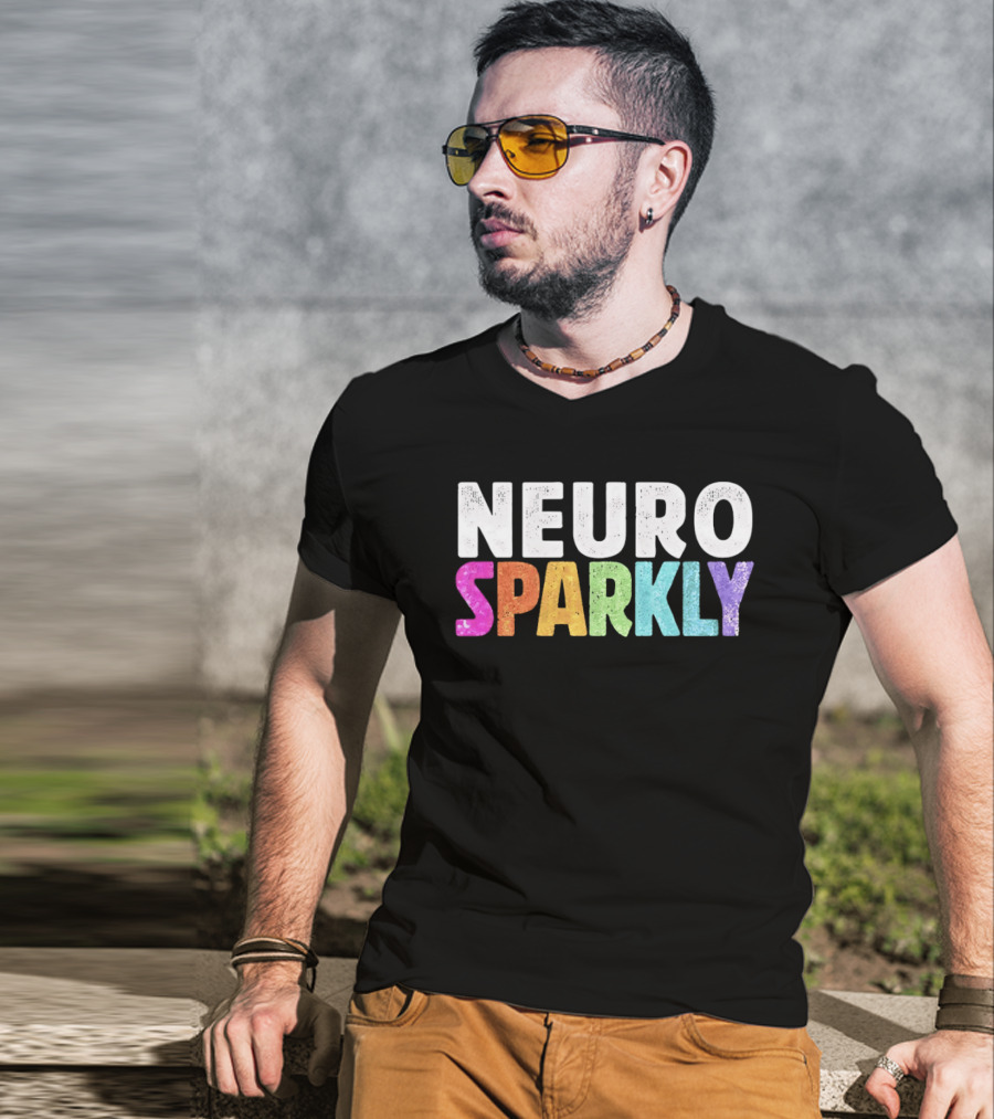 Neuro Sparkly Rainbow Glitter T-Shirt