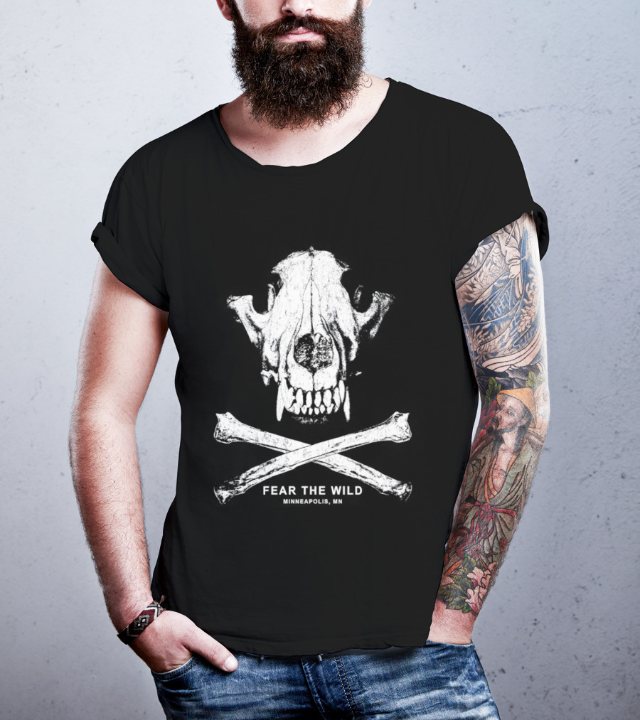 Fear The Wild Skull And Crossbones Minneapolis MN T-Shirt