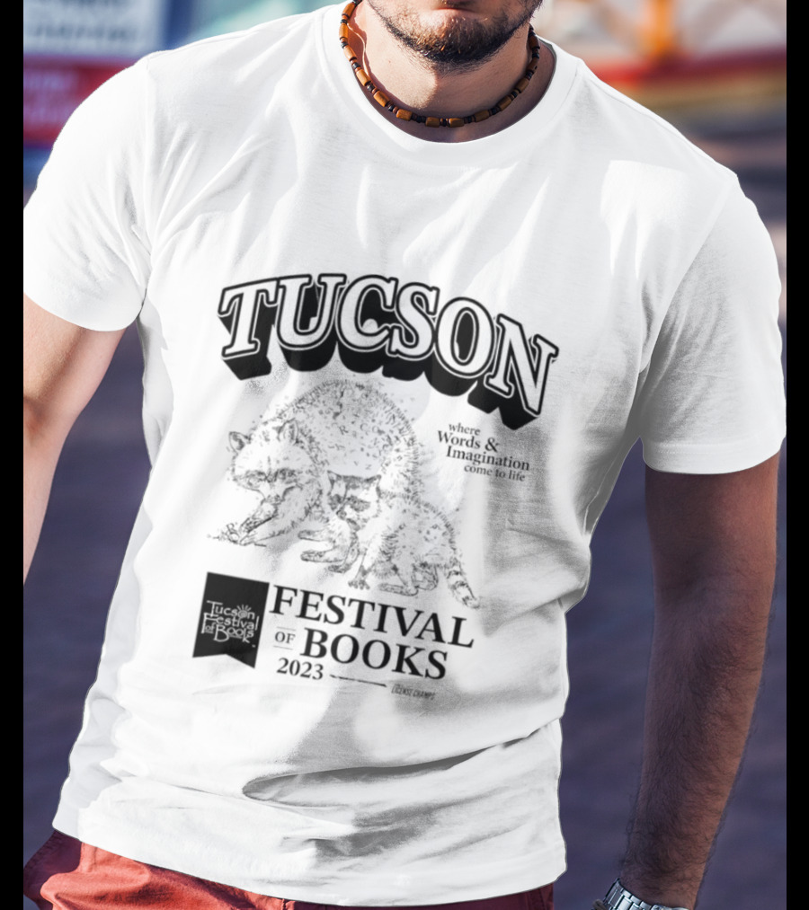 Tucson Festival Of Books Raccoon Viva Arizona T-Shirt
