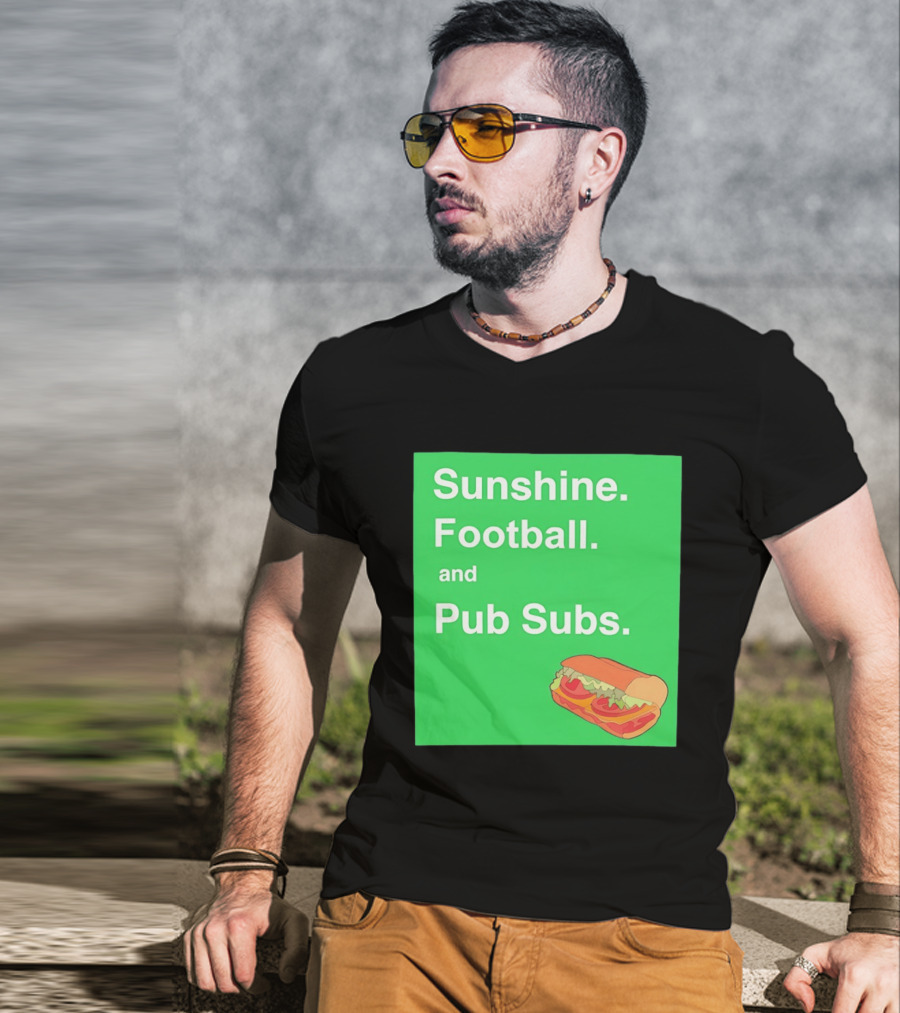 Sunshine Football And Pub Subs Nostalgic Vibes T-Shirt