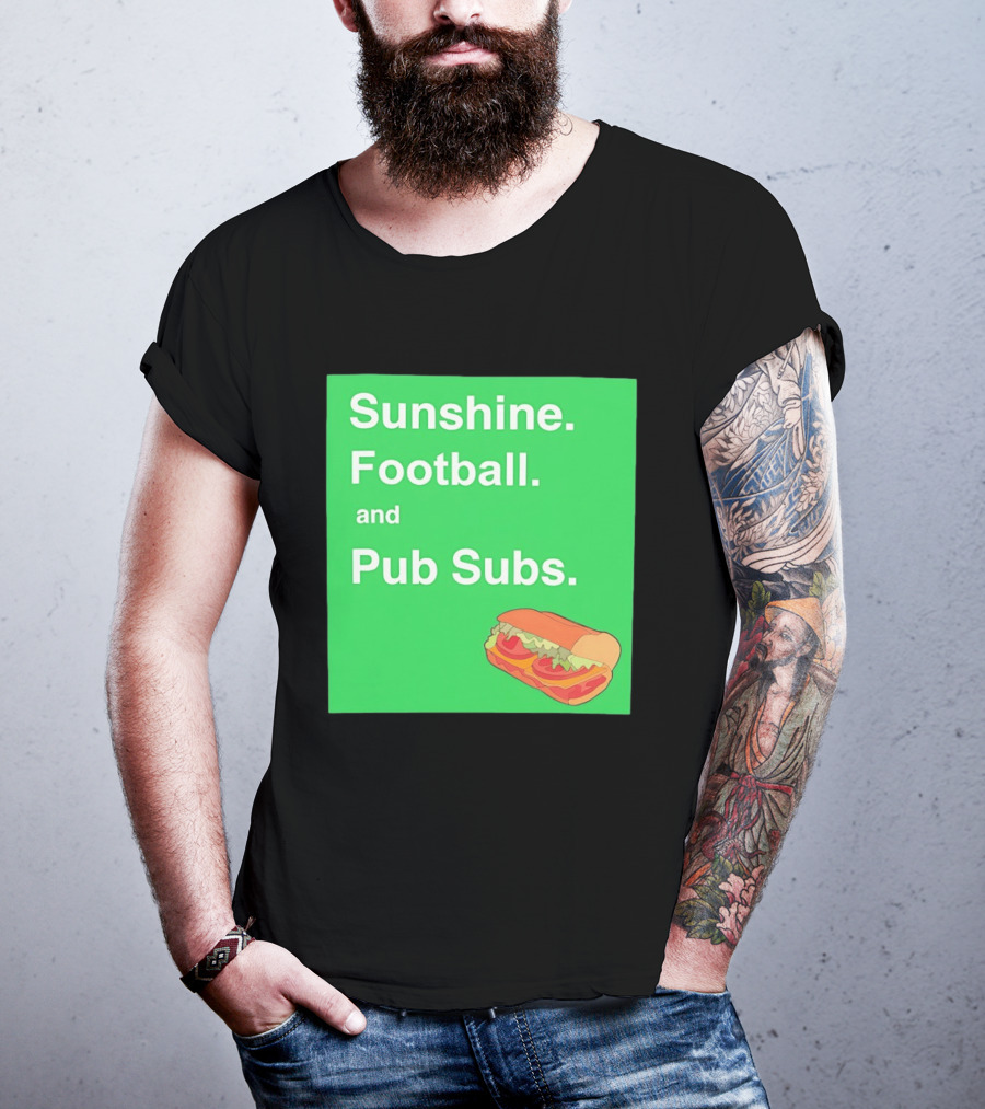 Sunshine Football And Pub Subs Nostalgic Vibes T-Shirt