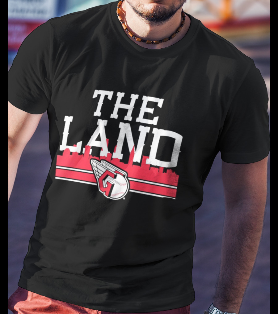 The Land Cleveland Guardians Baseball Skyline T-Shirt