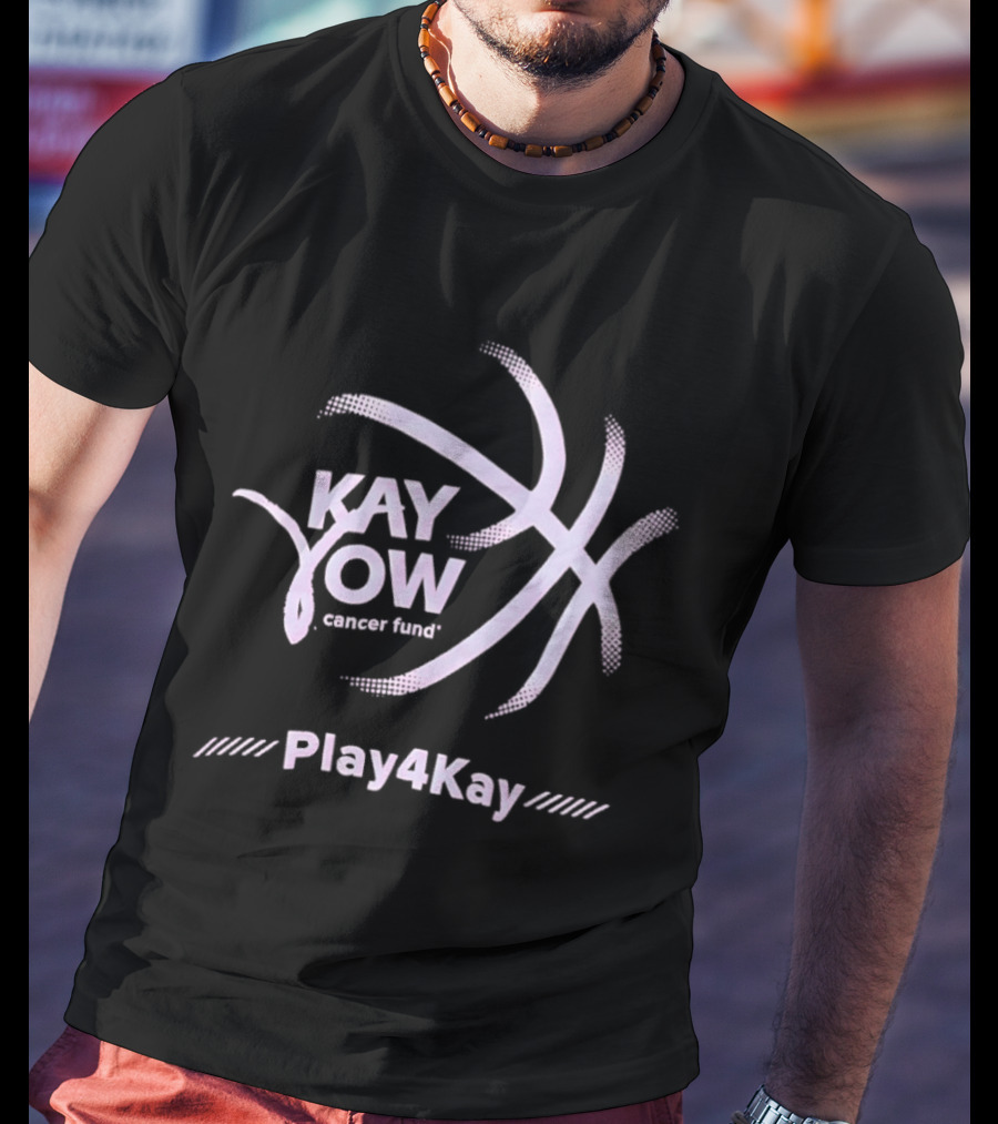 Kay Yow Cancer Fund Play4Kay Basketball Pink Ribbon Support Awareness T-Shirt