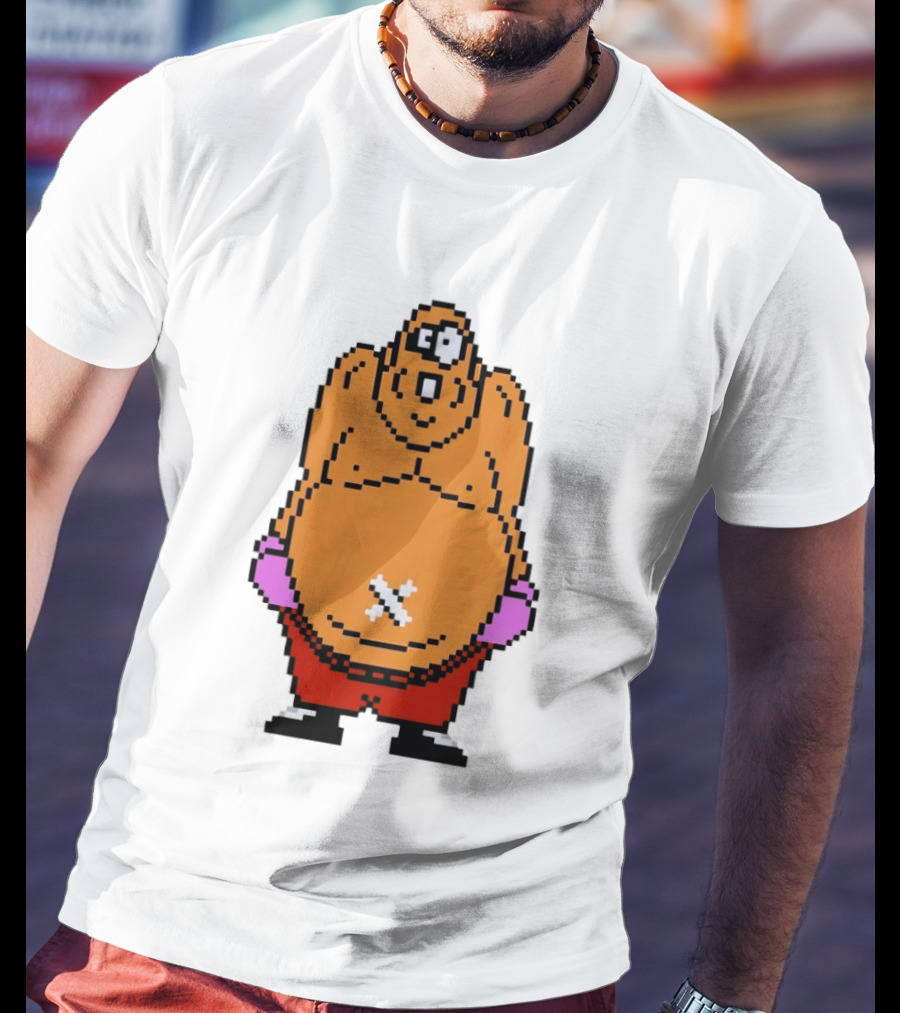 King Hippo Pixel Art From Mike Tyson's Punch Out!! NES Game T-Shirt