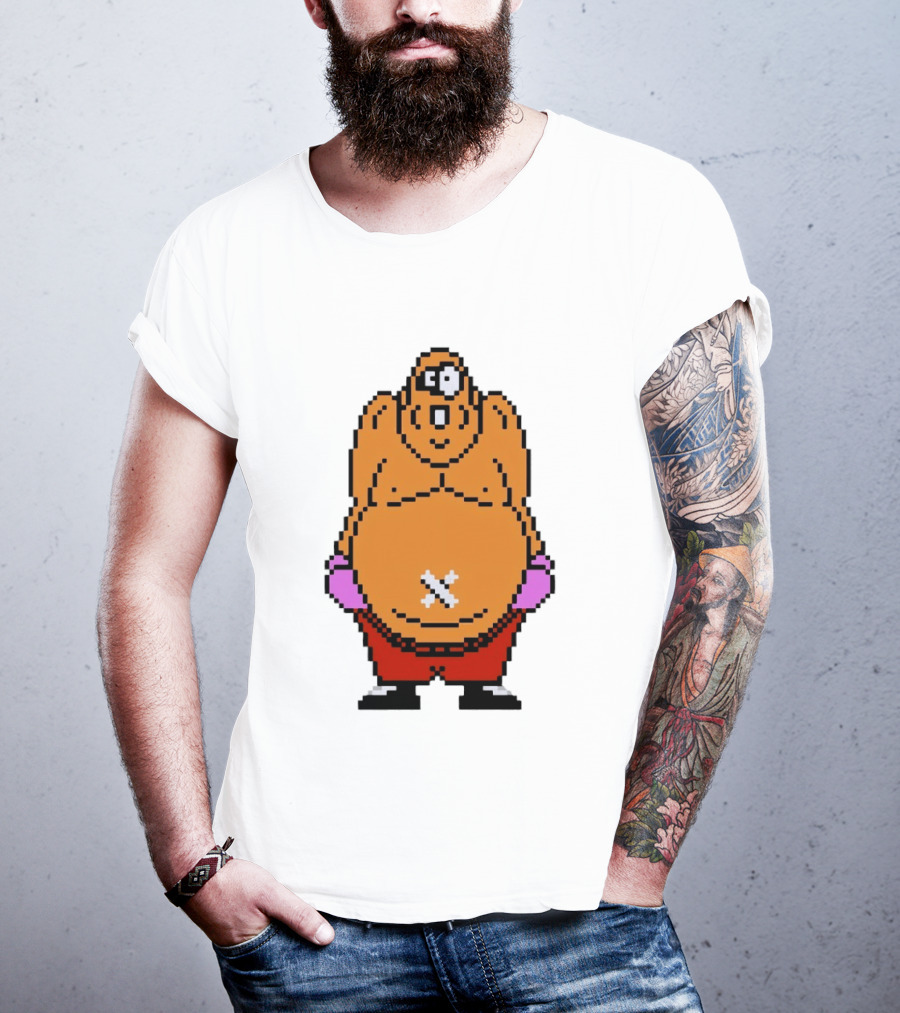 King Hippo Pixel Art From Mike Tyson's Punch Out!! NES Game T-Shirt