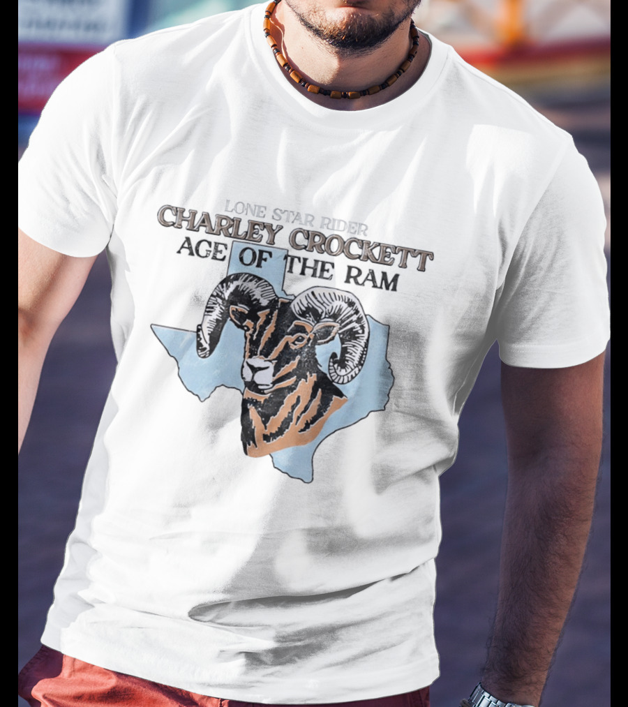 Charley Crockett Age Of The Ram Texas Map Sheep T-Shirt