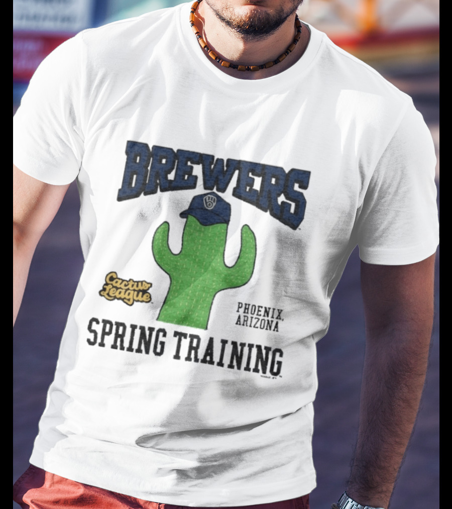 Milwaukee Brewers Cactus League Spring Training Phoenix Arizona Cactus Hat T-Shirt