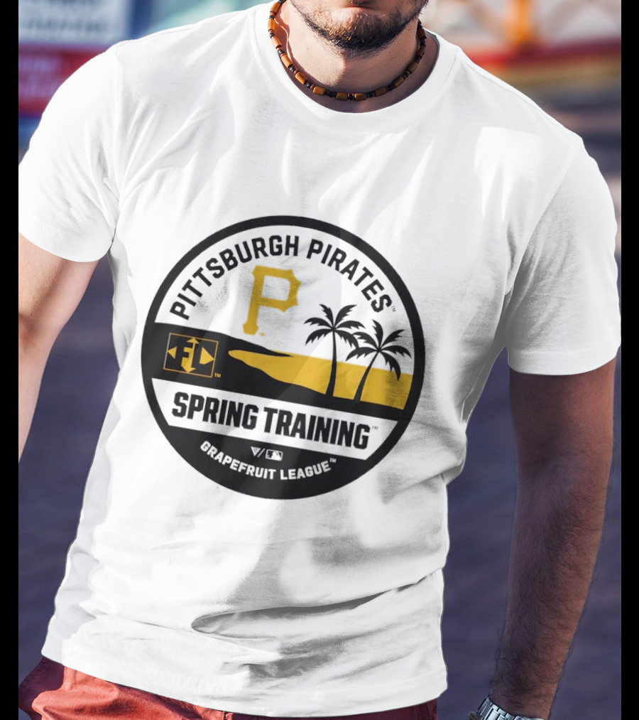 Pittsburgh Pirates Spring Training Luxe Knit Grapefruit League Palm Trees T-Shirt
