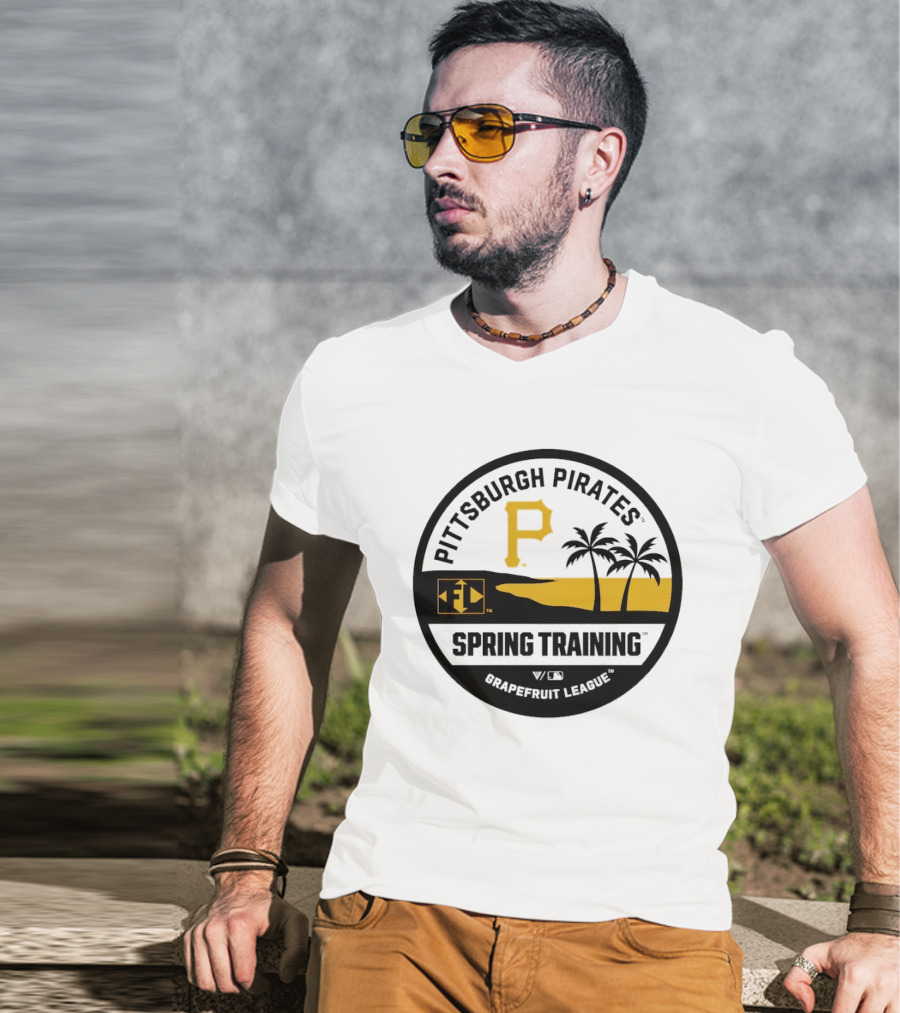 Pittsburgh Pirates Spring Training Luxe Knit Grapefruit League Palm Trees T-Shirt