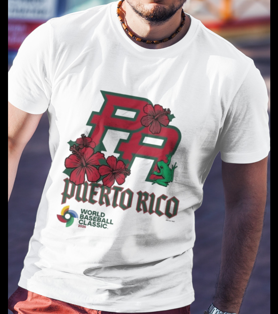 Puerto Rico 2026 World Baseball Classic Hibiscus Coqui T-Shirt