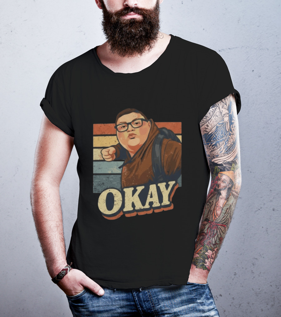 Okay Punch Meme Viral Reaction Brown Kid T-Shirt