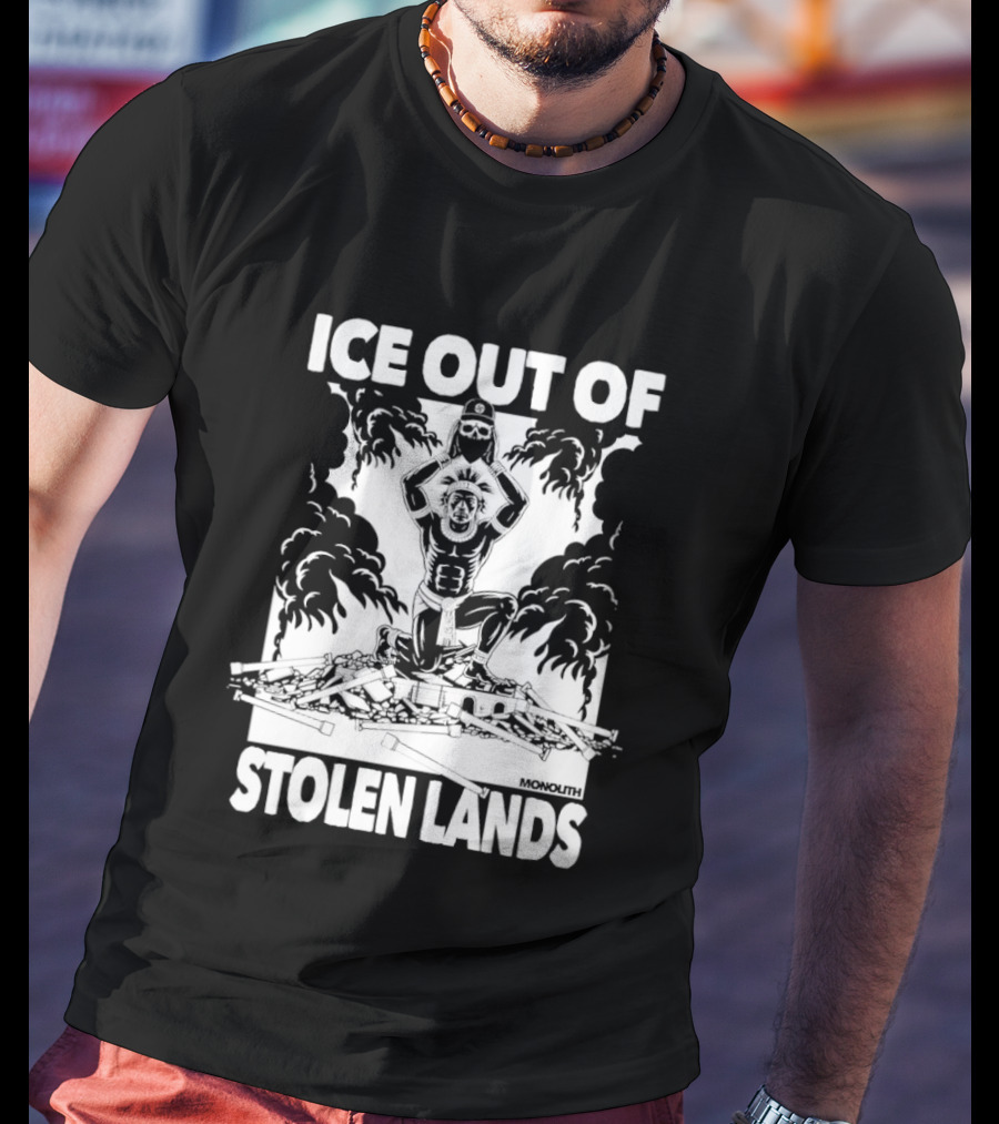 Ice Out Of Stolen Lands Activist Statement By MuckRock T-Shirt