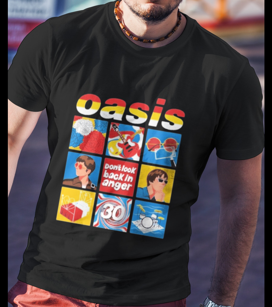 Oasis Don't Look Back In Anger 30 Years Celebration T-Shirt