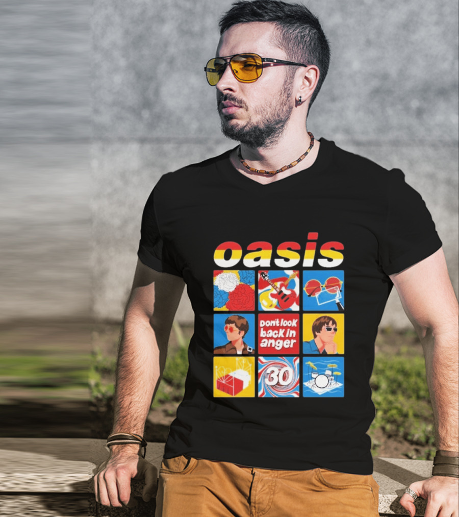 Oasis Don't Look Back In Anger 30 Years Celebration T-Shirt