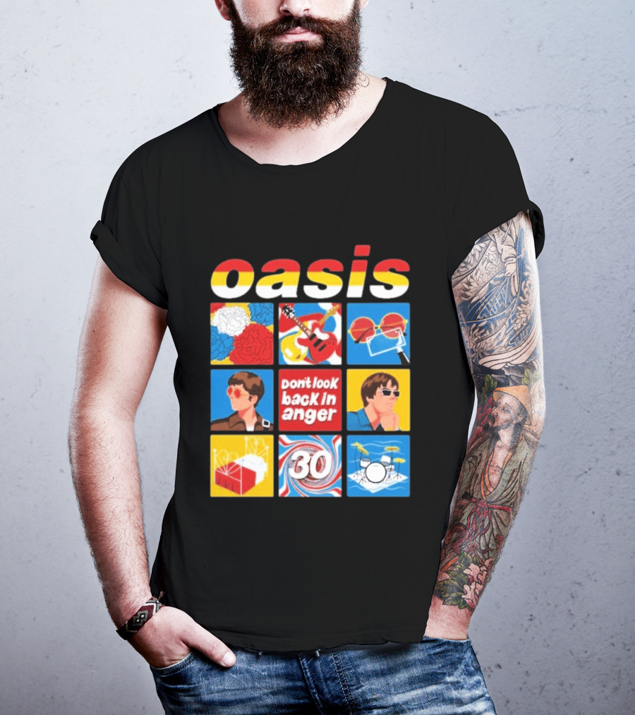 Oasis Don't Look Back In Anger 30 Years Celebration T-Shirt