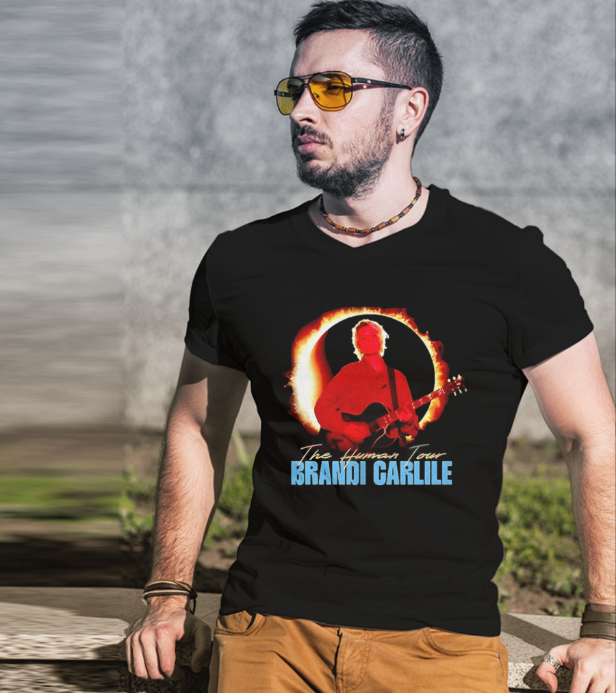 Brandi Carlile The Human Tour Eclipse Guitar T-Shirt