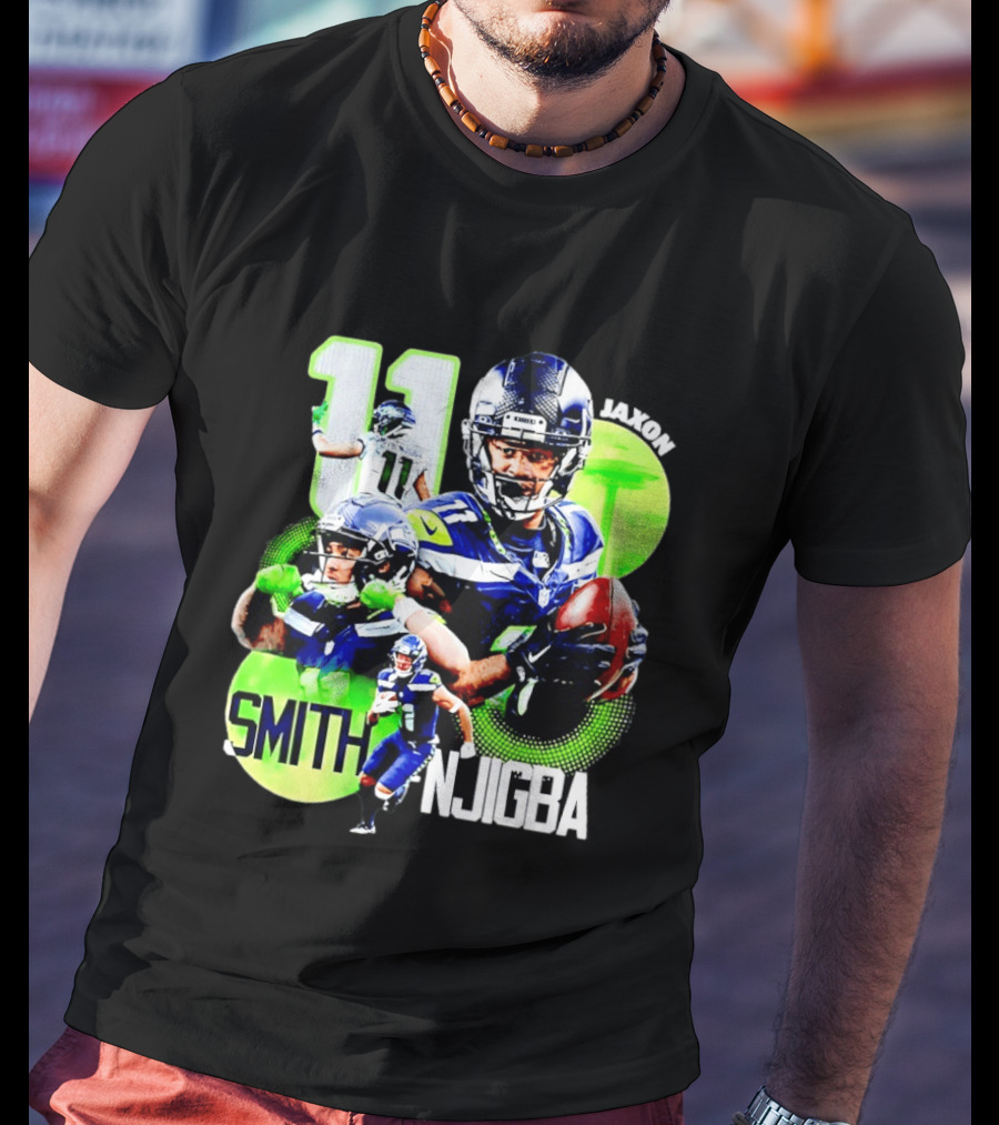 Jaxon Smith Njigba 11 Seattle Seahawks Football Receiver T-Shirt
