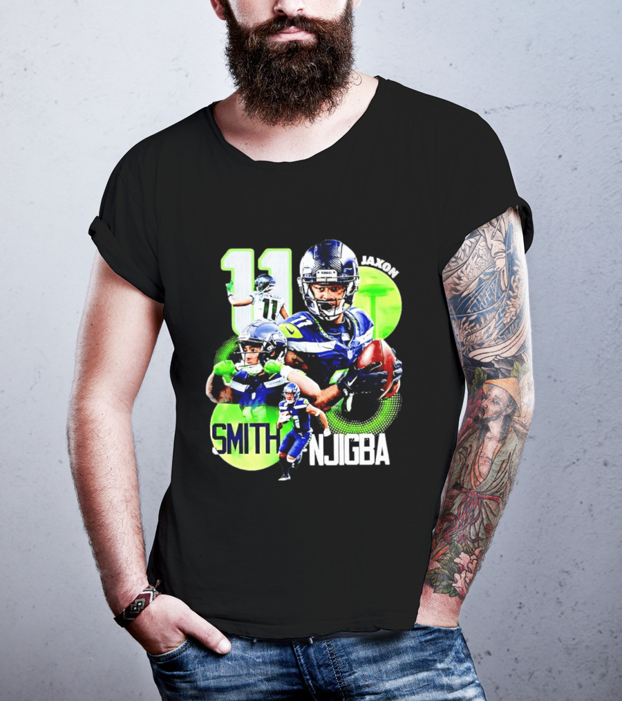 Jaxon Smith Njigba 11 Seattle Seahawks Football Receiver T-Shirt