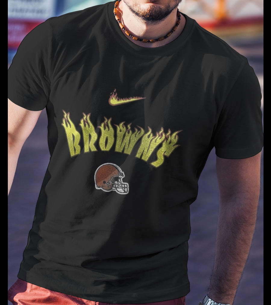 Cleveland Browns Dawg Pound Firewave Nike Helmet T-Shirt