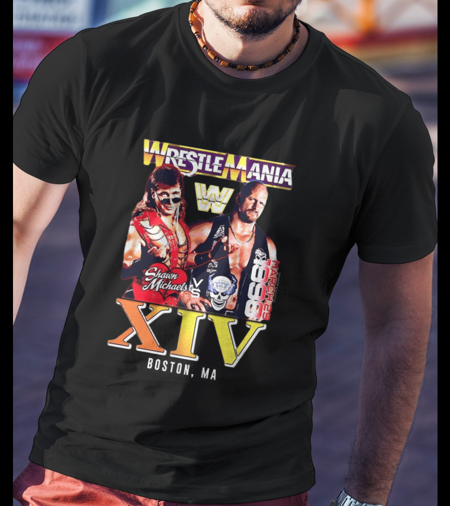 WrestleMania Shawn Michaels Vs Stone Cold March 29 1998 XIV T-Shirt