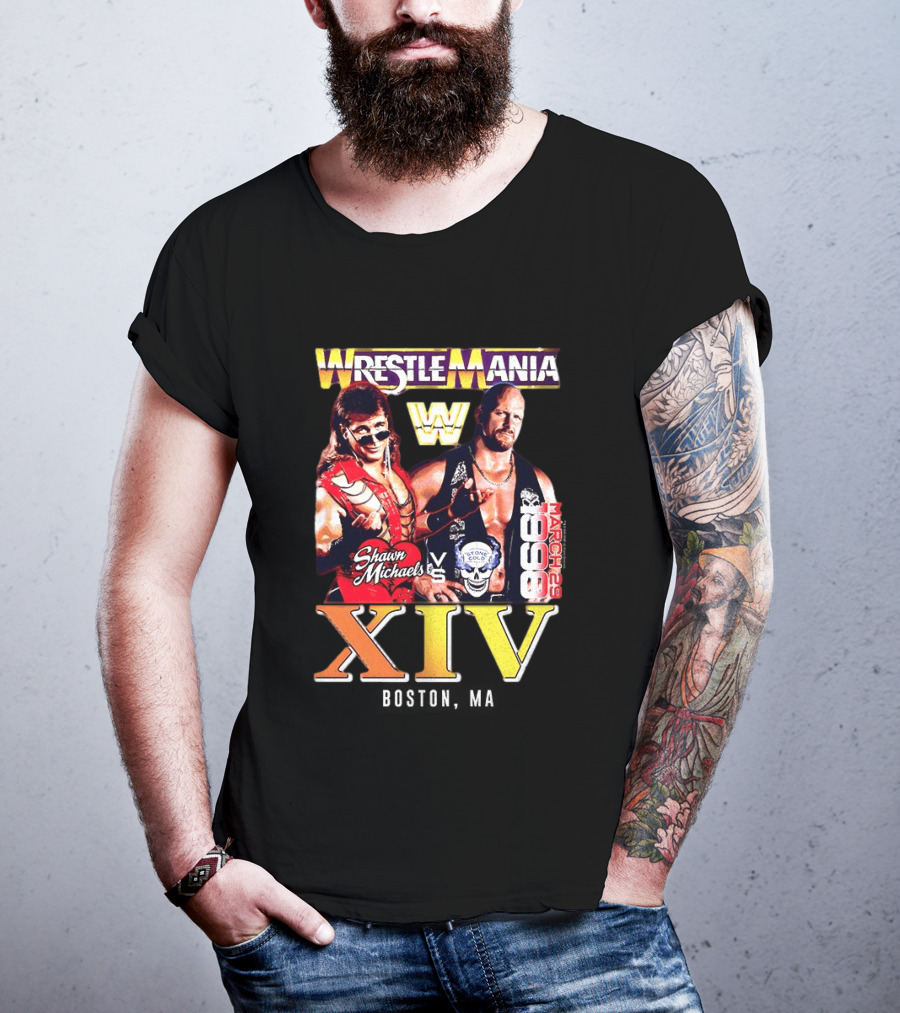 WrestleMania Shawn Michaels Vs Stone Cold March 29 1998 XIV T-Shirt