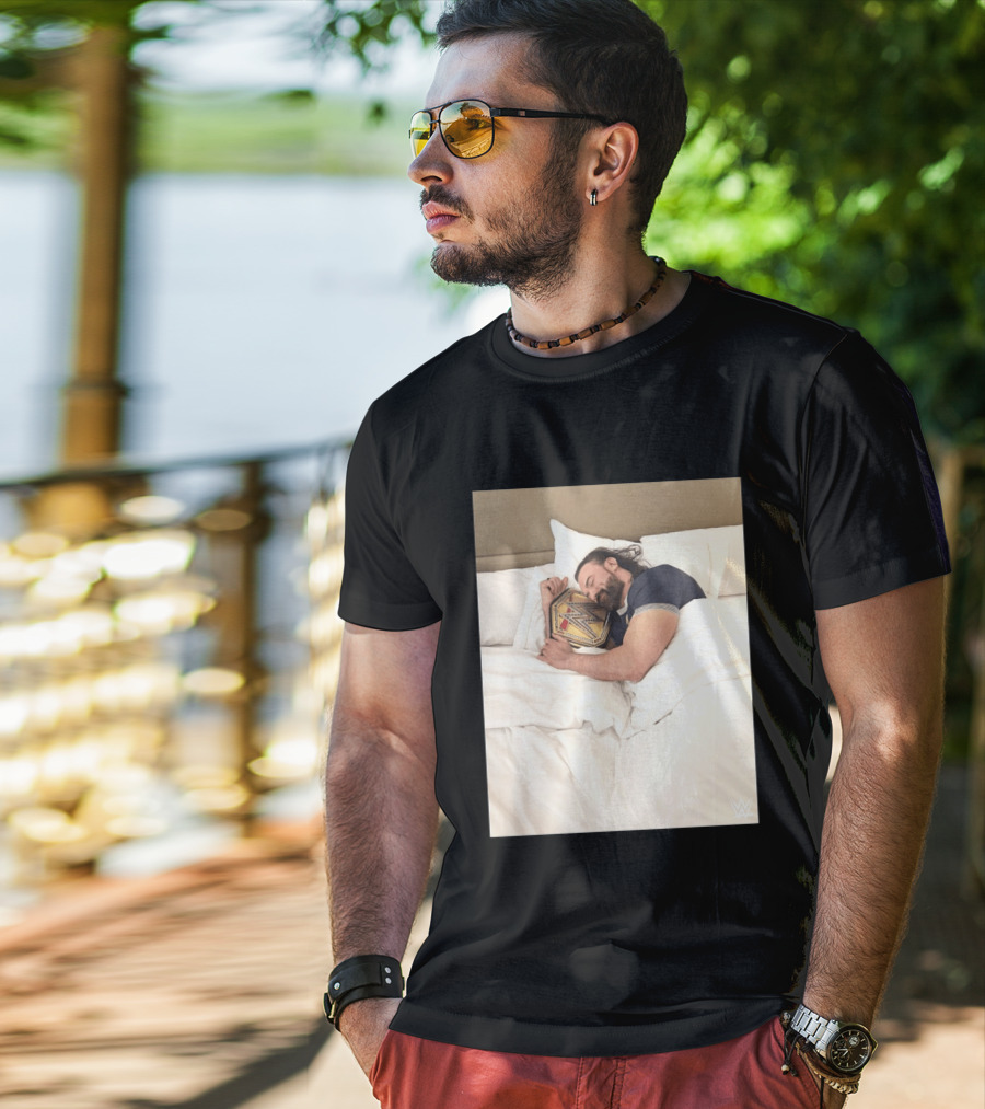 Drew McIntyre WWE Champion Sleeping Image T-Shirt