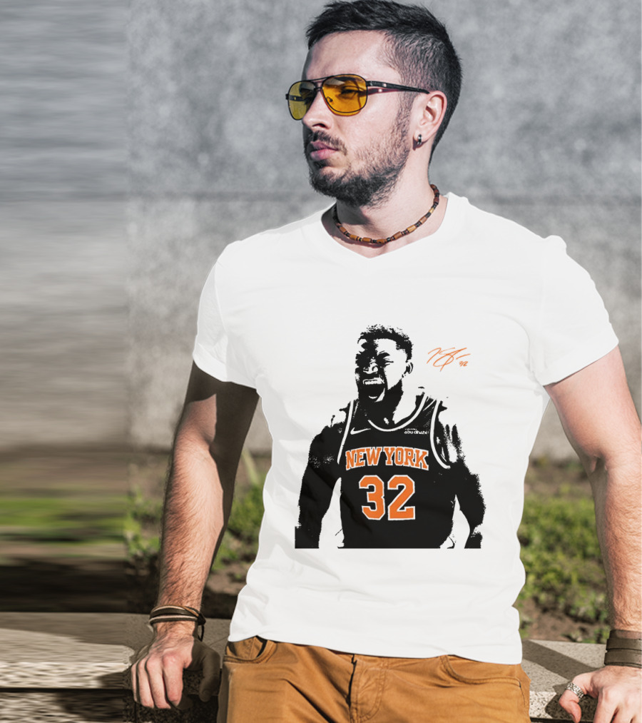 Karl Anthony Towns New York 32 Signature Knicks T-Shirt