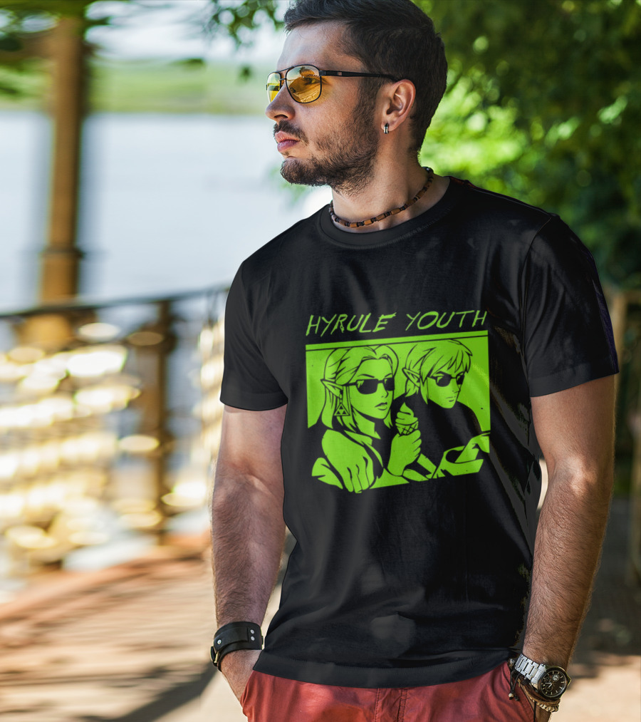 Hyrule Youth The Legend Of Zelda Sunglasses And Ice Cream T-Shirt