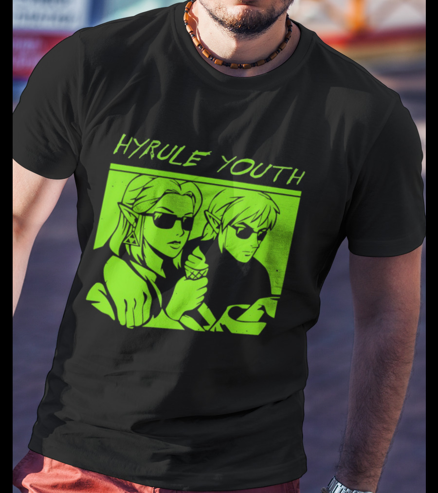 Hyrule Youth The Legend Of Zelda Sunglasses And Ice Cream T-Shirt