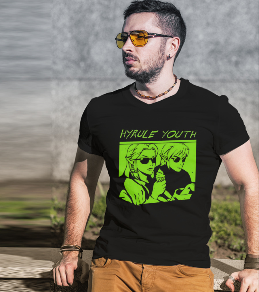 Hyrule Youth The Legend Of Zelda Sunglasses And Ice Cream T-Shirt