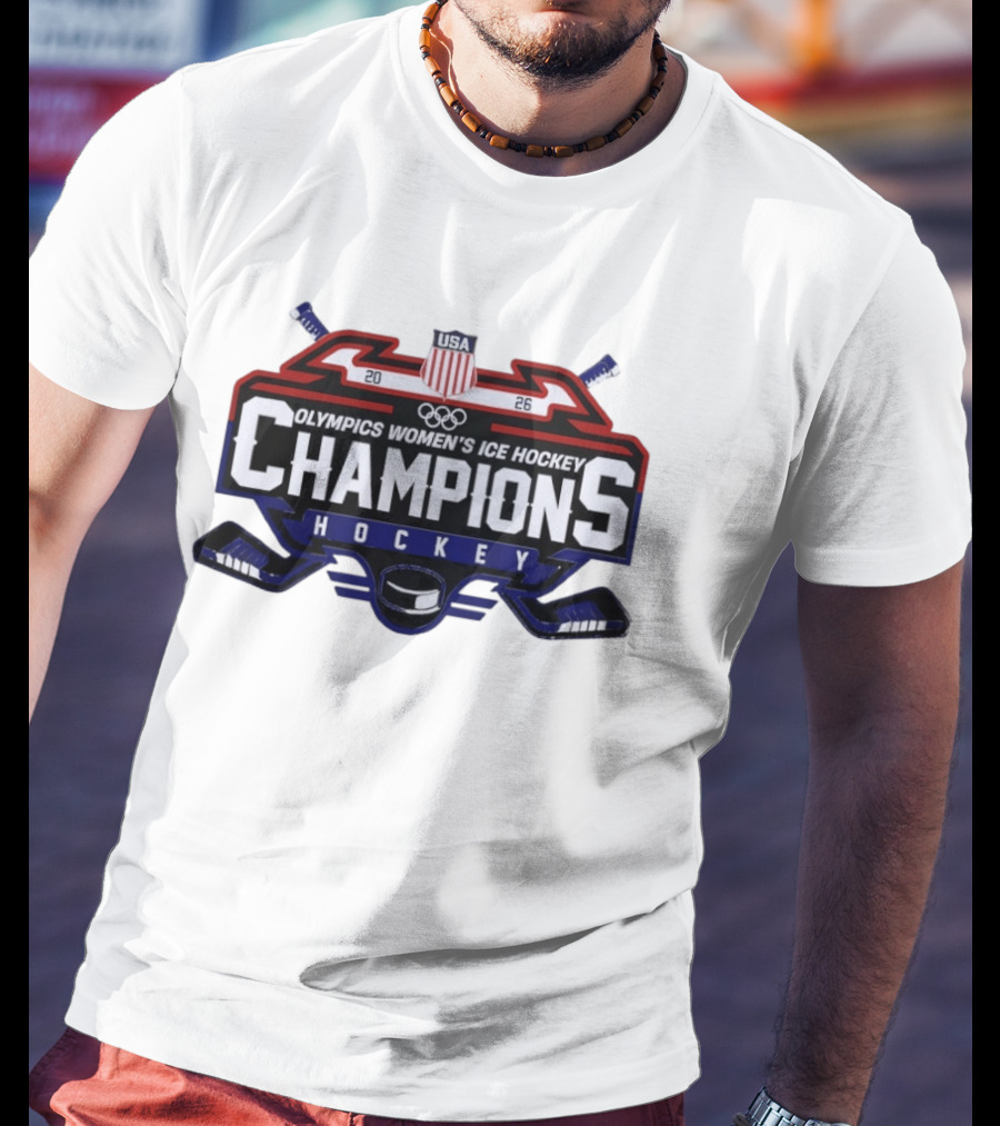 USA 2026 Olympics Women's Ice Hockey Champions Hockey T-Shirt