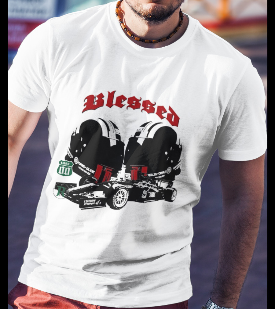 Blessed Formula 1 Racing Vintage Car T-Shirt