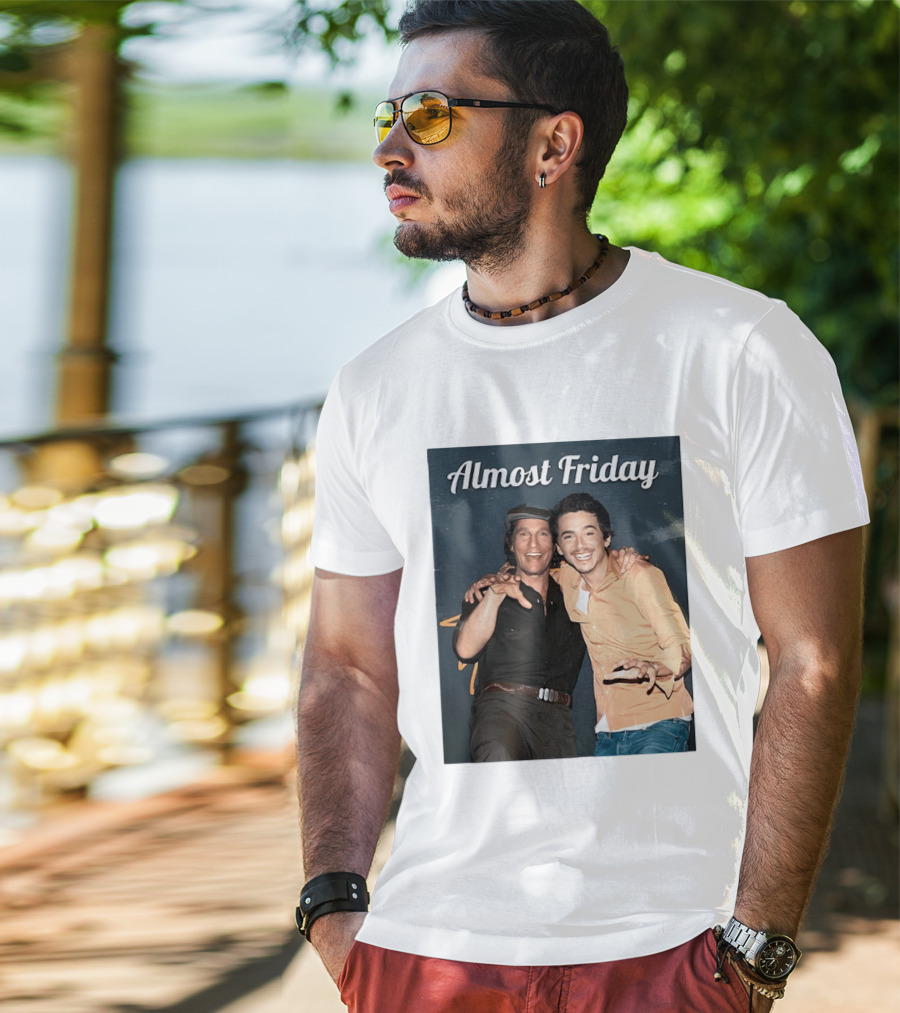 Almost Friday Chalamet McConaughey Smiling Duo T-Shirt