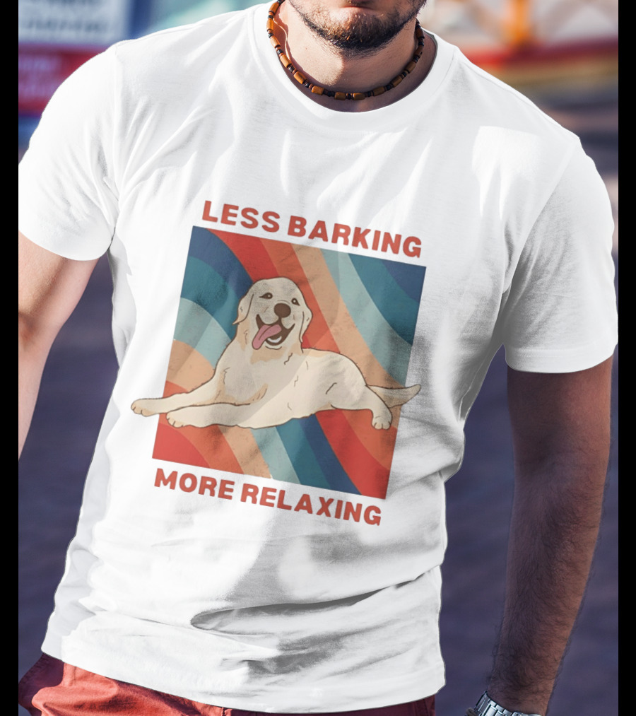 Less Barking More Relaxing Golden Retriever Retro Vibes T-Shirt