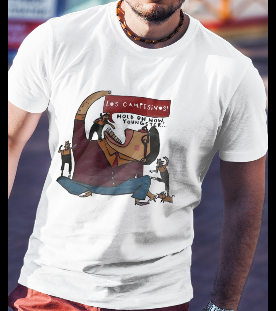 Los Campesinos Hold On Now Youngster Illustrated Characters In Motion T-Shirt