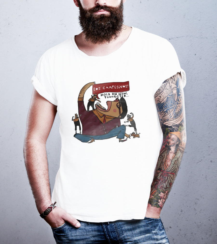 Los Campesinos Hold On Now Youngster Illustrated Characters In Motion T-Shirt