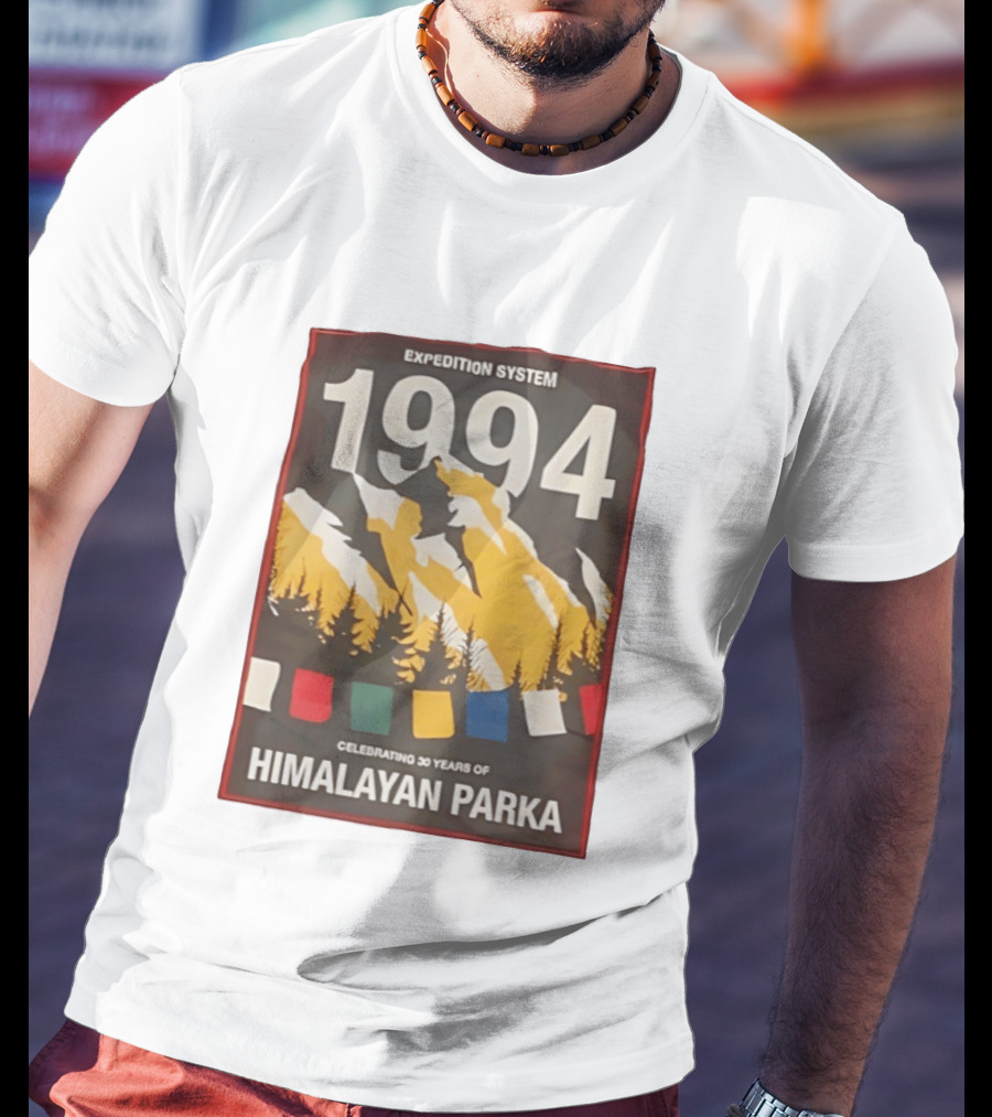 Expedition System 1994 Celebrating 30 Years Of Himalayan Parka Mountain Adventure T-Shirt