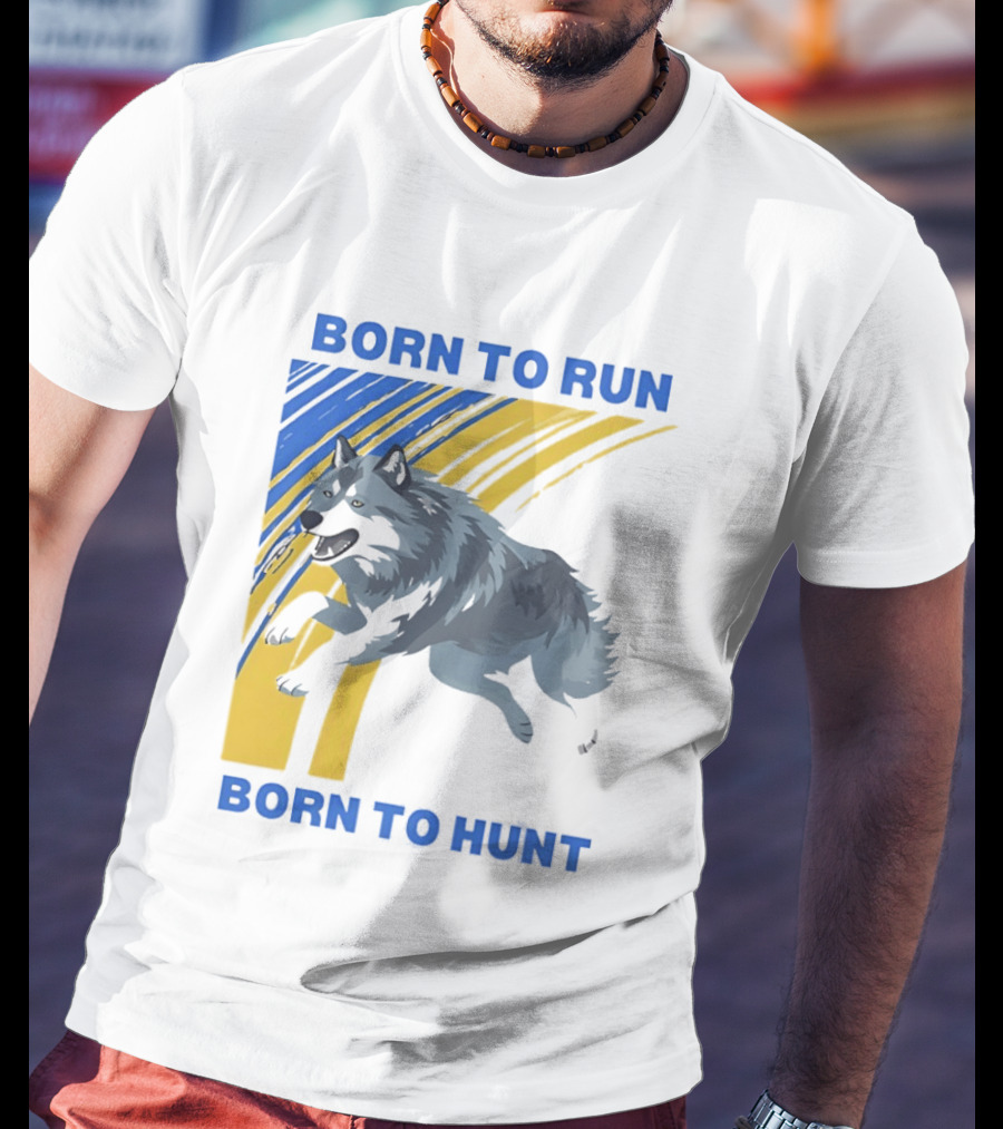 Born To Run Born To Hunt Wolf T-Shirt