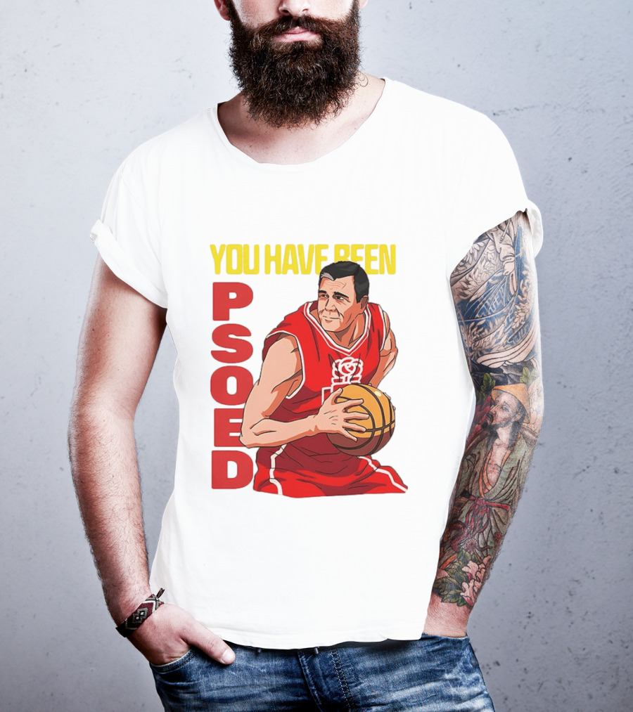 You Have Been Psoed Basketball Player Red Jersey T-Shirt