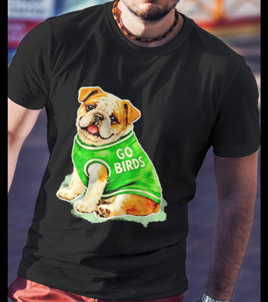 Briish Bulldog Go Birds Phillygoat Passyunk Avenue Green Jersey T-Shirt