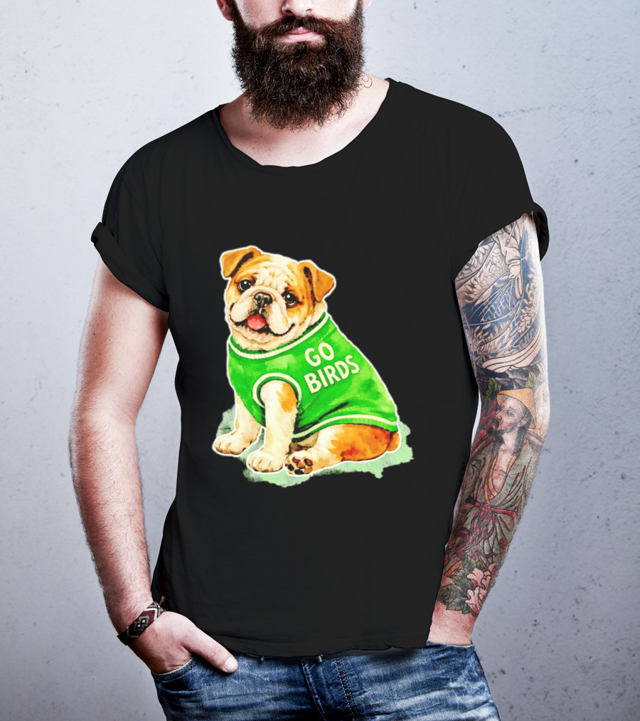 Briish Bulldog Go Birds Phillygoat Passyunk Avenue Green Jersey T-Shirt