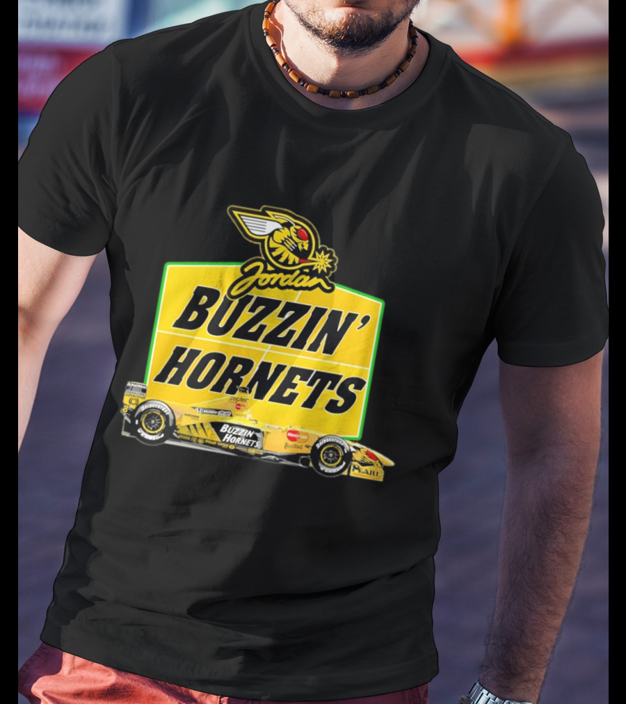 Buzzin' Hornets Jordan F1 En Honda Car T-Shirt