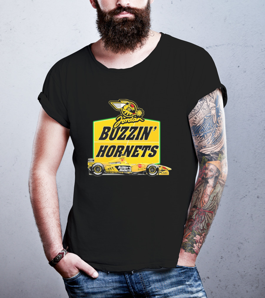 Buzzin' Hornets Jordan F1 En Honda Car T-Shirt