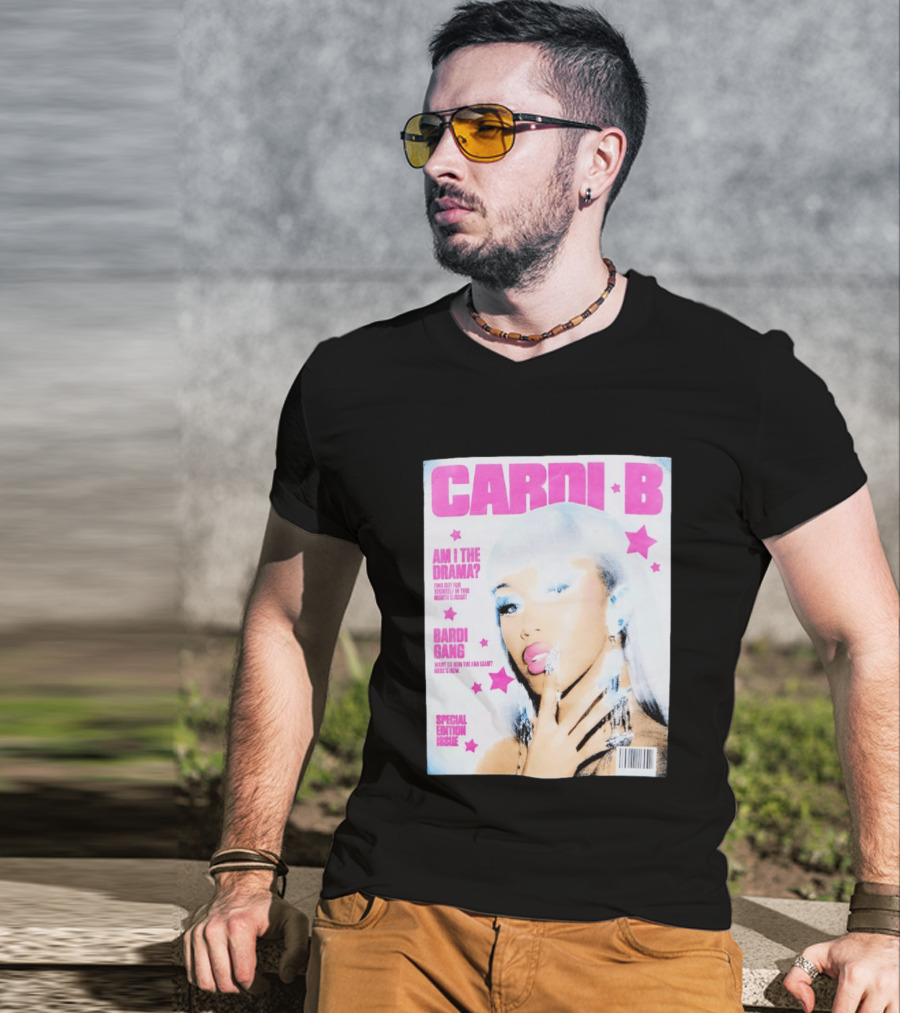 Cardi B Am I The Drama Special Edition Magazine Cover Bardi Gang T-Shirt