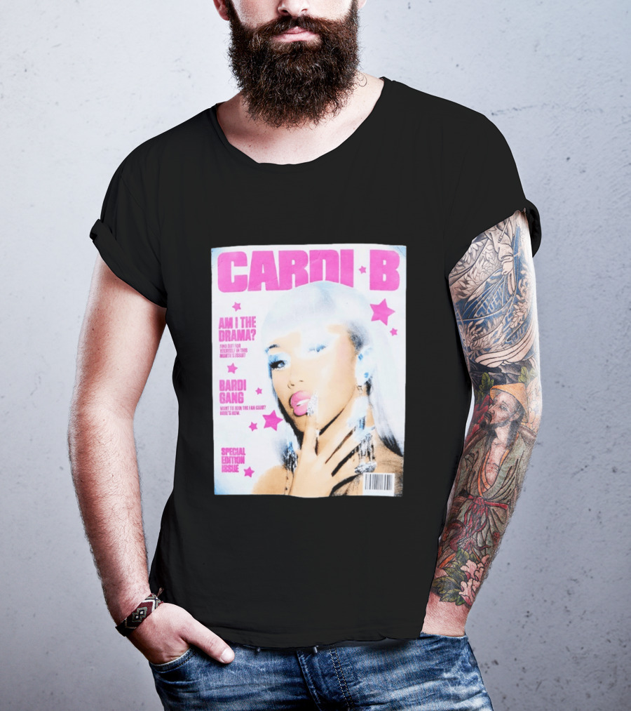 Cardi B Am I The Drama Special Edition Magazine Cover Bardi Gang T-Shirt