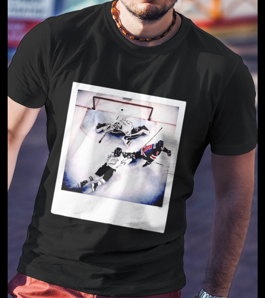 Women's Hockey USA Golden Goal Megan Keller Polaroid Picture T-Shirt