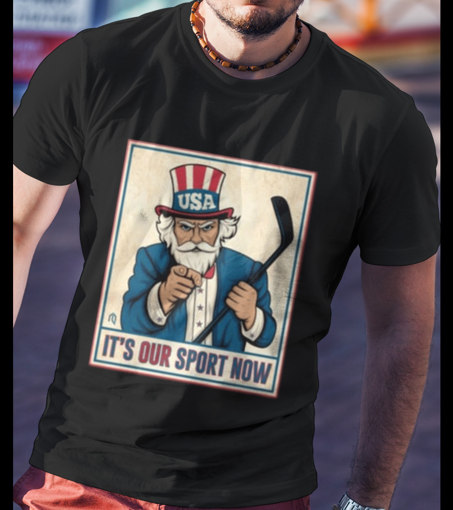 USA Hockey Uncle Sam It's Our Sport Now T-Shirt